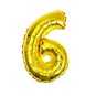 Gold Foil Number 6 Balloon image number 1