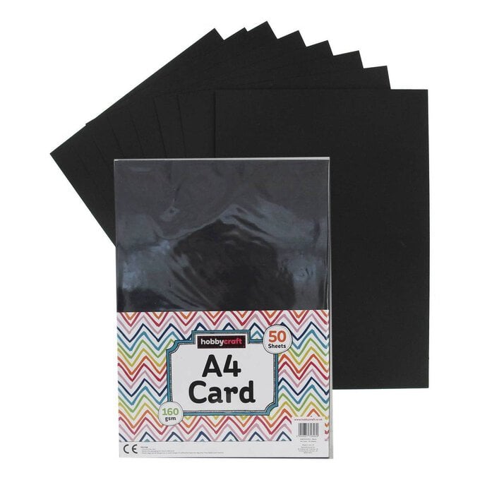 Black Card A4 50 Pack image number 1