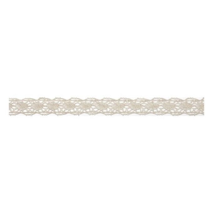 Cream Cotton Lace Scallop Ribbon 10mm x 5m image number 1