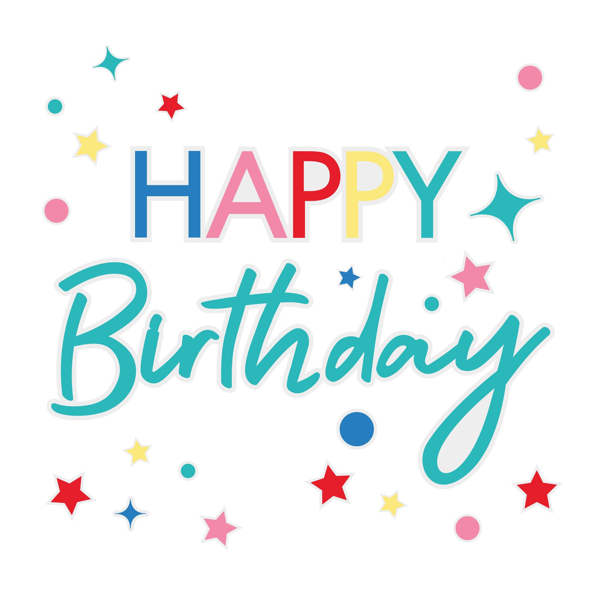 Ginger Ray Bright Birthday Window Sticker Hobbycraft