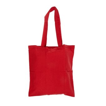 Red Cotton Shopping Bag
