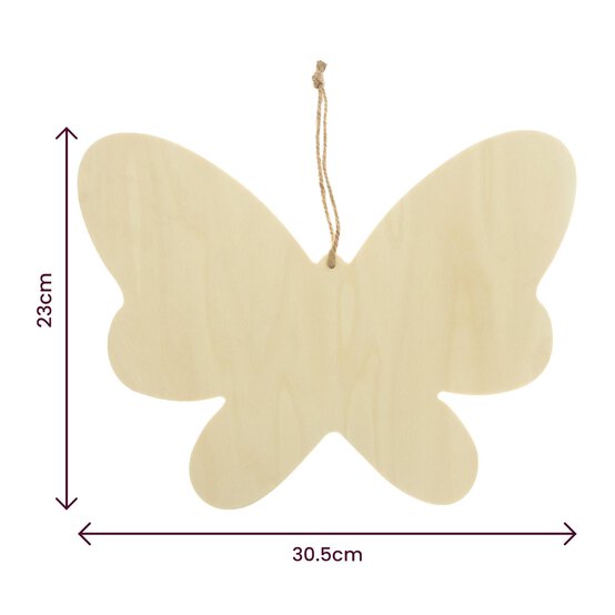 Hanging Wooden Butterfly Plaque 30.5cm image number 4