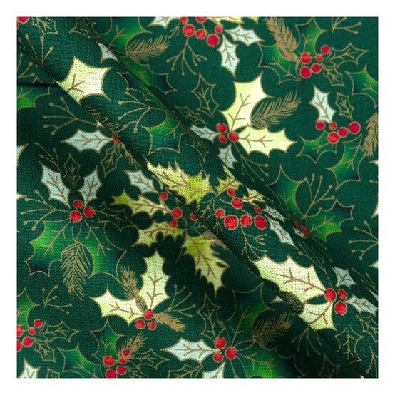 Holly and Poinsettia Fat Quarters 5 Pack image number 5