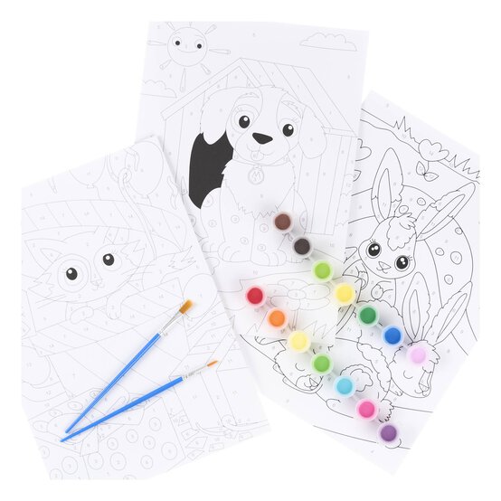 Cute Animals 3-in-1 Paint by Numbers image number 2