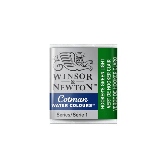 Winsor & Newton Hookers Green Light Cotman Watercolour Half Pan image number 2