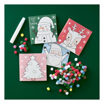 Christmas Pom Pom Card Kit 4 Pack 