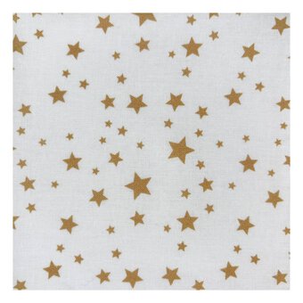 Gold Stars Cotton Fabric by the Metre