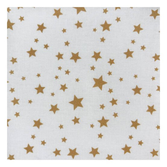 Gold Stars Cotton Fabric by the Metre image number 2