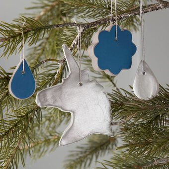 How to Make Clay Unicorn Tree Decorations