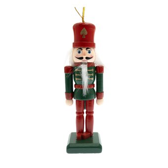 Hanging Wooden Nutcracker Decoration 13cm