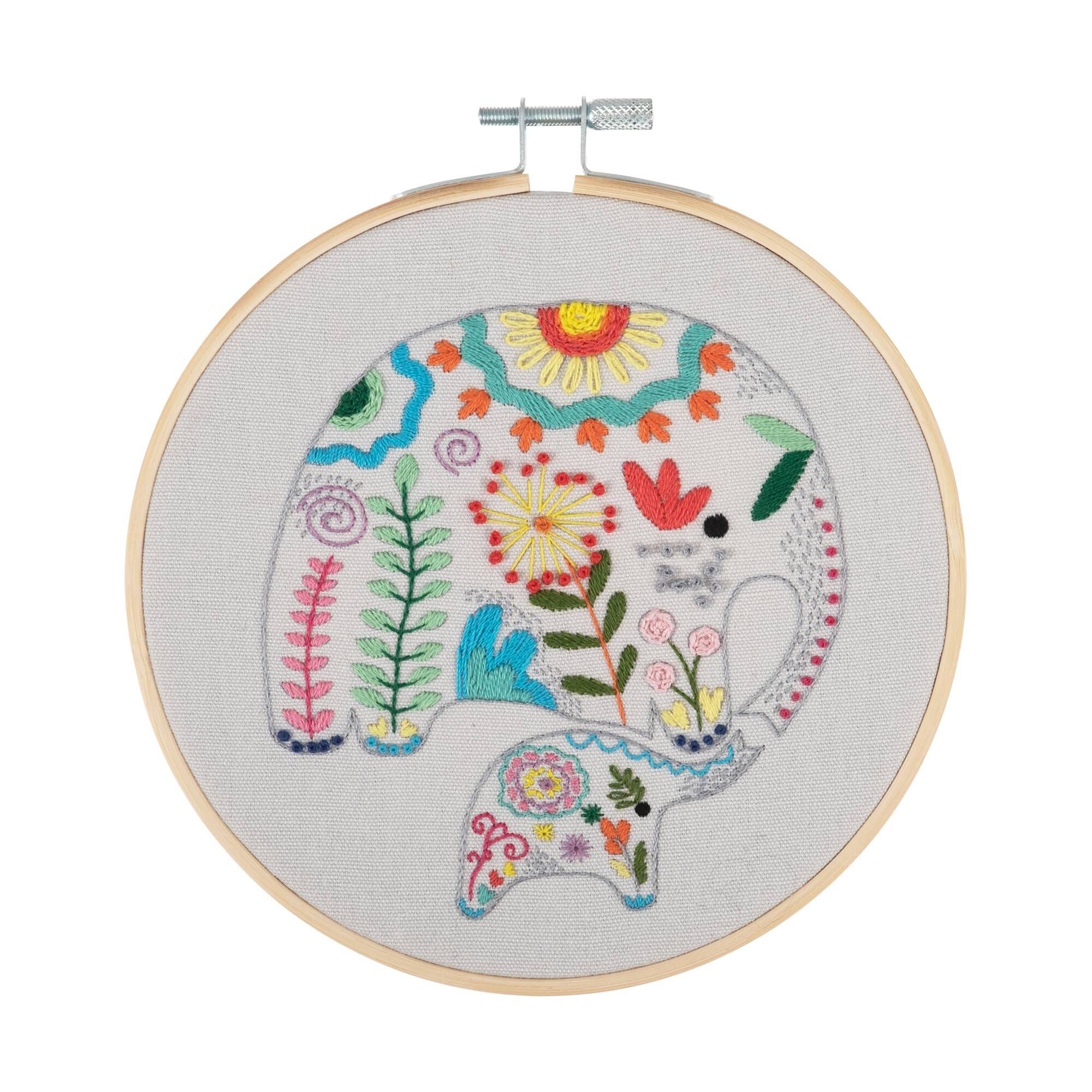 Trimits Elephants Embroidery Hoop Kit Hobbycraft