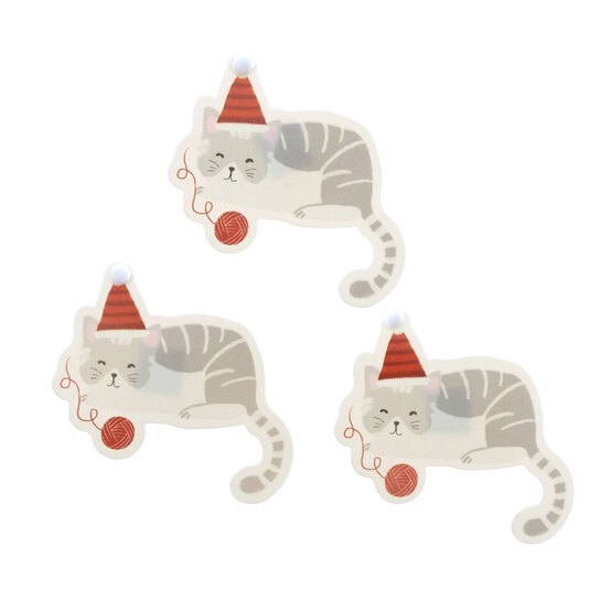 3D Pom Pom Hat Cat Toppers 3 Pack image number 1