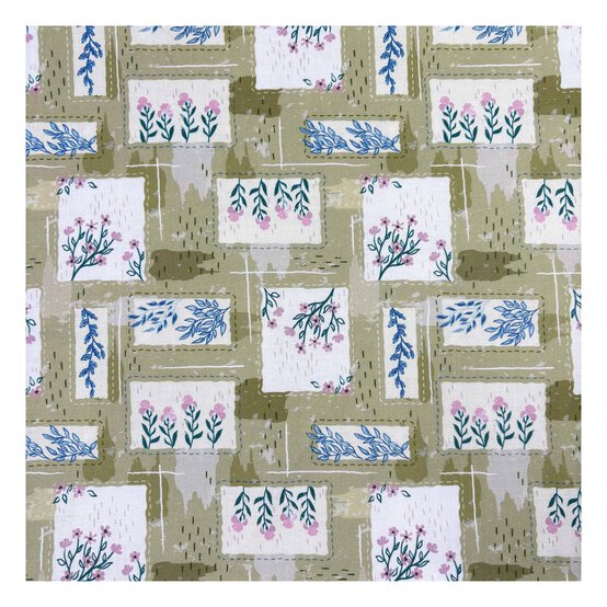 Vintage Haze Paper Collage Cotton Fabric by the Metre image number 2