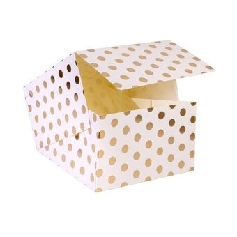 Gold Polka Dot Cake Box 10 Inches