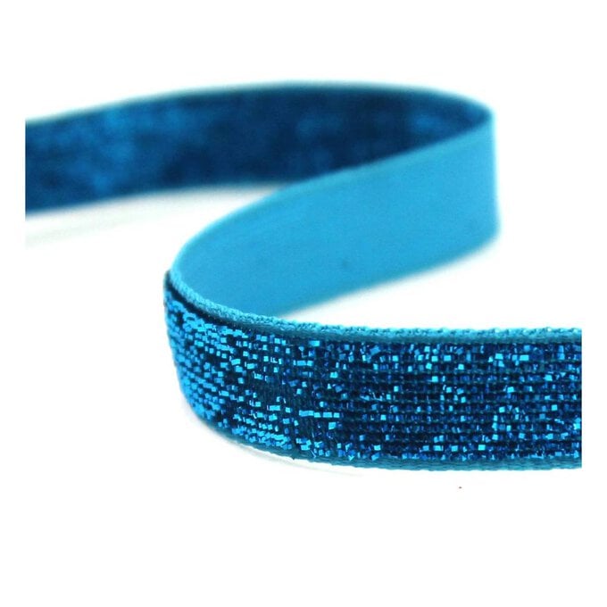Metallic Peacock Woven Sparkle Ribbon 10mm x 2.5m image number 1