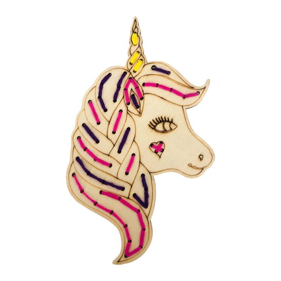 Unicorn Head Wooden Threading Kit image number 1