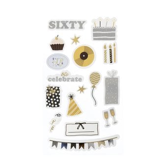 60th Birthday Milestone Stickers