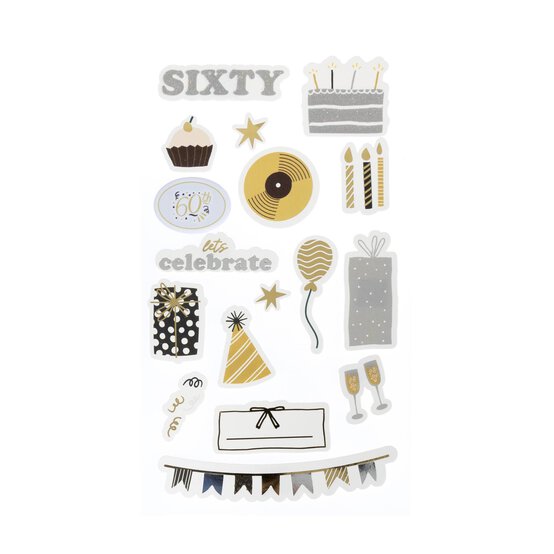 60th Birthday Milestone Stickers image number 1