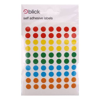 Blick Circle Labels 350 Pack Assorted Colours