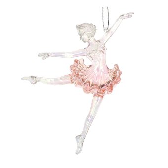 Hanging Pink Ballerina Decoration 15cm 