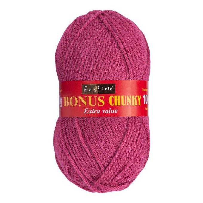 Hayfield Raspberry Bonus Chunky Yarn 100g (846) image number 1