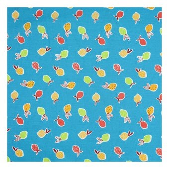 Petrol Fruit Cotton Poplin Fabric by the Metre image number 2