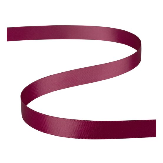 Wine Double-Faced Satin Ribbon 12mm x 5m image number 2