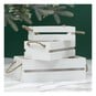 White Wooden Decorative Storage Set 3 Pieces image number 1