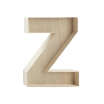Wooden Fillable Letter Z 22cm