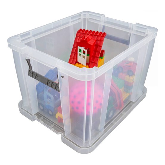 Whitefurze Allstore 36 Litre Clear Storage Box  4 Pack Bundle image number 2