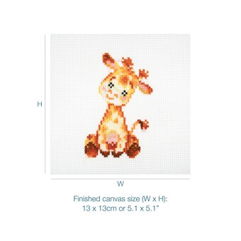 Trimits Giraffe Mini Cross Stitch Kit 13cm x 13cm image number 4