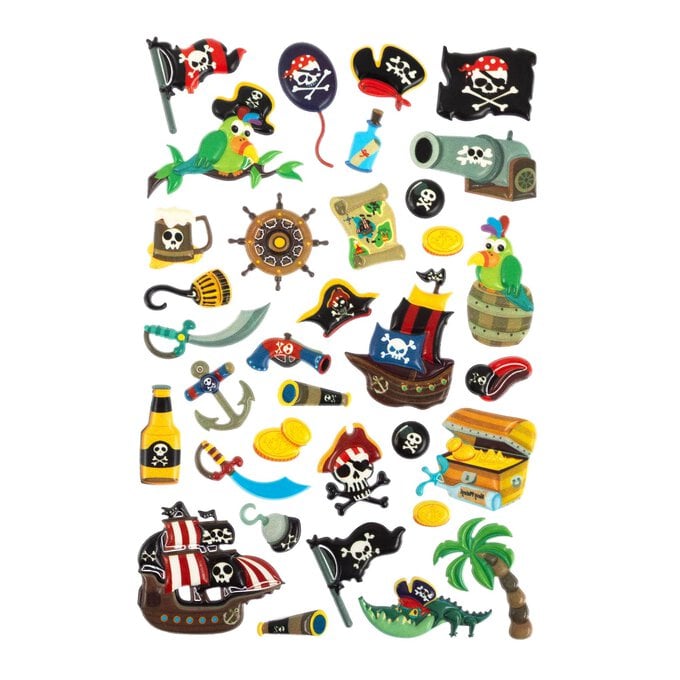 Pirate Fun Puffy Stickers image number 1