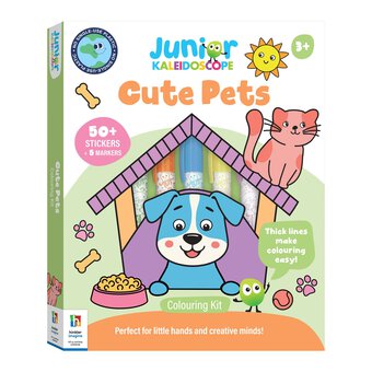 Junior Kaleidoscope Colouring Kit: Cute Pets