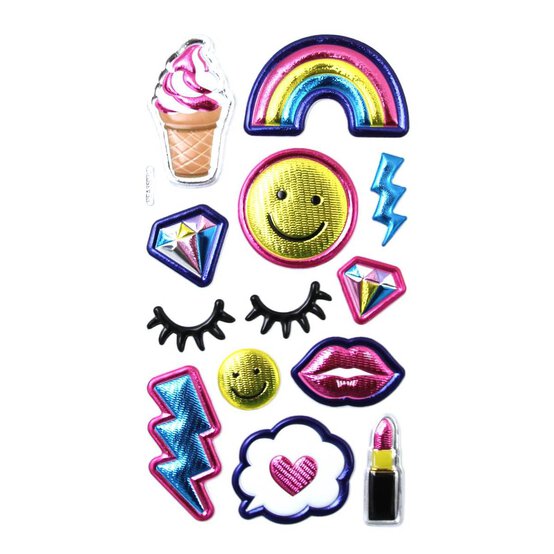 Rainbow Fun Embossed Foil Stickers image number 1