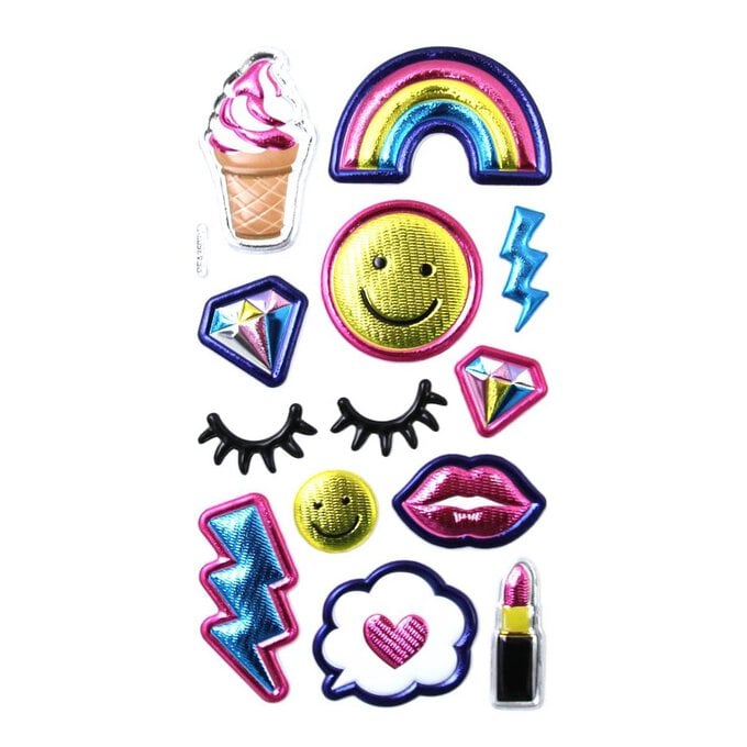 Rainbow Fun Embossed Foil Stickers image number 1