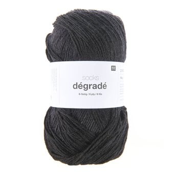 Rico Black Socks D&eacute;grad&eacute; 6 Ply 150g
