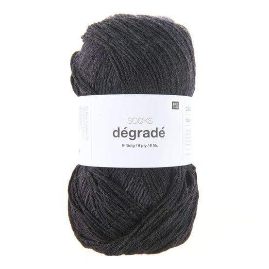 Rico Black Socks D&eacute;grad&eacute; 6 Ply 150g image number 1