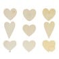Decorate Your Own Heart Wooden Shapes 9 Pack  image number 3