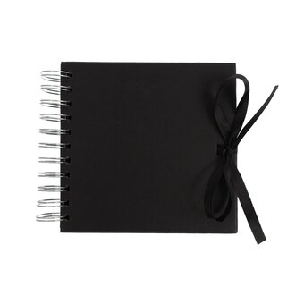 Spiral Bound Black Scrapbook 6 x 6 Inches