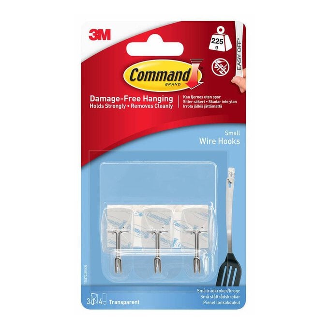 Command Small Clear Utensil Hooks 3 Pack image number 1
