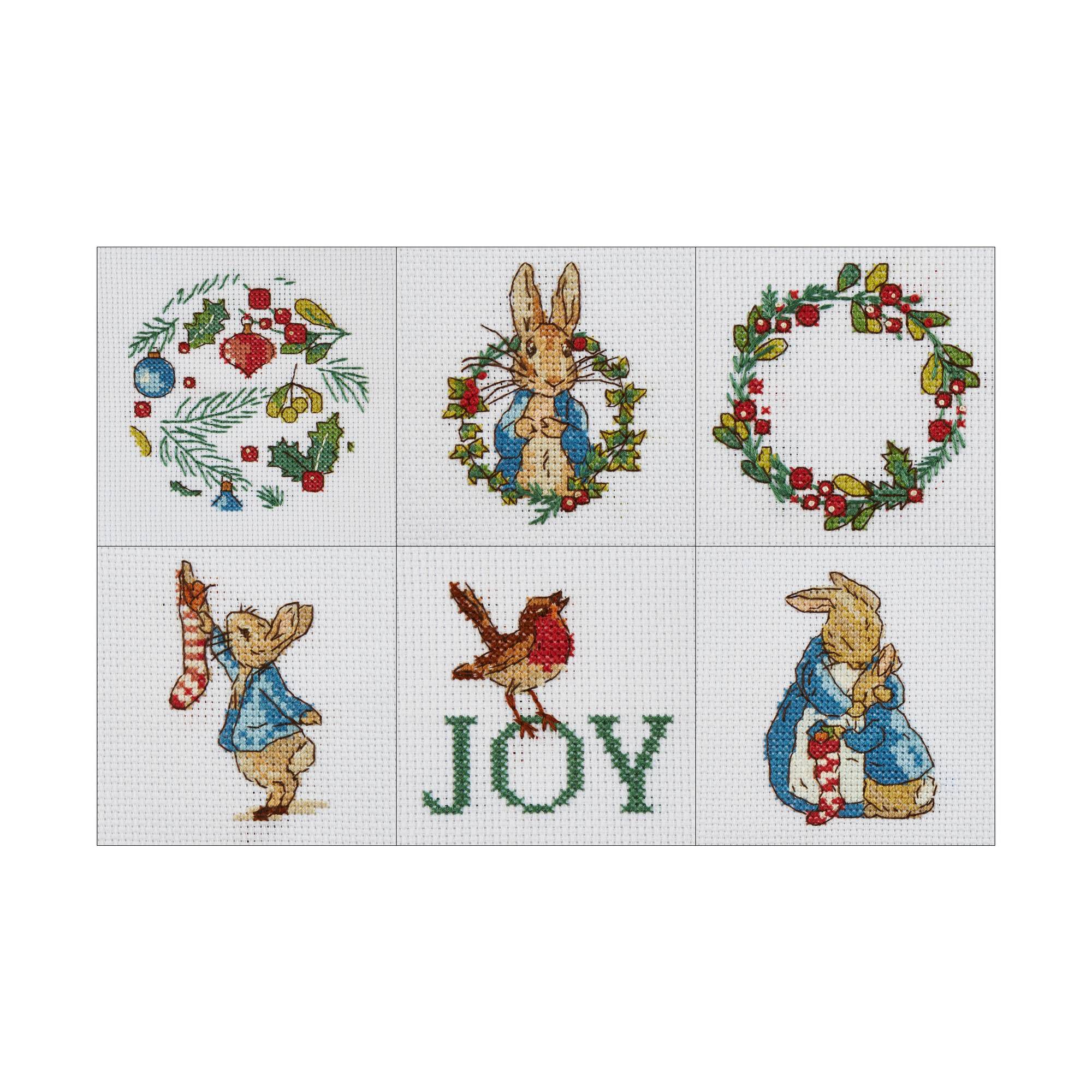 Peter Rabbit Christmas Cross Stitch Card Kit 6 Pack Hobbycraft