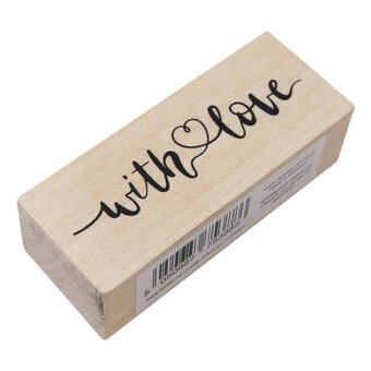 With Love Wooden Stamp 2.5cm x 6.4cm image number 2