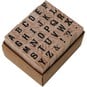 Block Mini Alphabet Wooden Stamp Set 30 Pieces image number 3