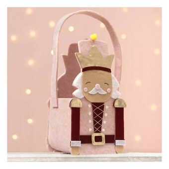 Pink Nutcracker Felt Bucket