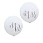 Extra Large Ginger Ray White Mr and Mrs Balloons 2 Pack image number 1
