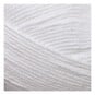 Knitcraft White Cotton Blend Plain DK Yarn 100g image number 2