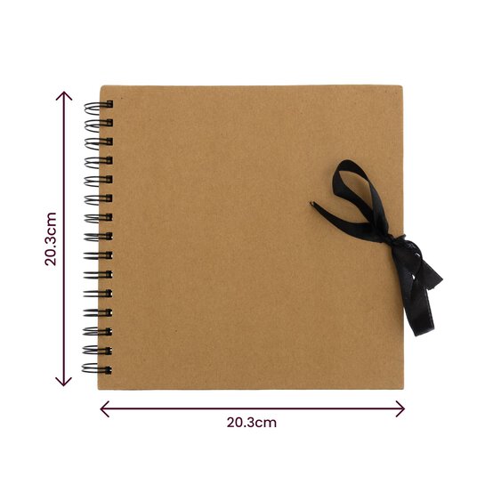 Spiral Bound Kraft Scrapbook 8 x 8 Inches image number 3