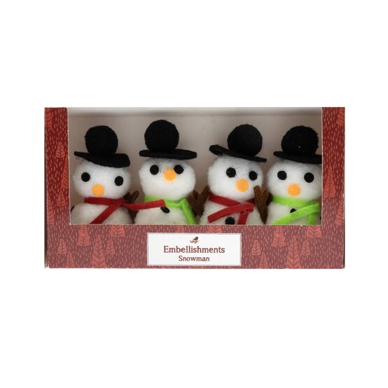 Snowman Embellishments 4 Pack image number 3