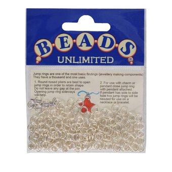 Beads Unlimited Silver Plated Jump Rings 5mm 200 Pack