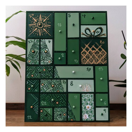 Mixed Wooden Advent Calendar Drawers image number 5